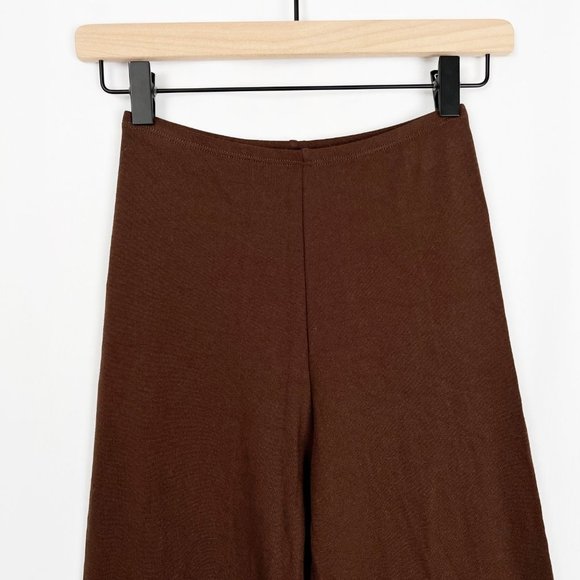 Ponte Flared Leggings High Waisted Rise Made in the USA Retro Bell Bottom Pants - Picture 8 of 11